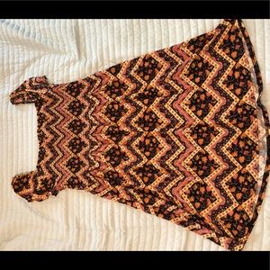 Square Neck Patterned Dress